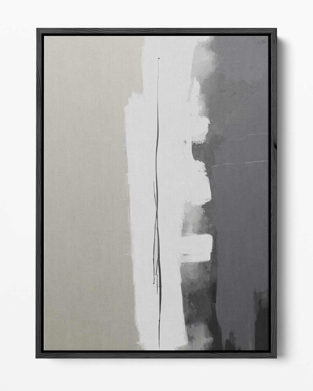 Minimalistische Verticale Lijn op Tweekleurige Achtergrond – portret kunstwerk als wanddecoratie