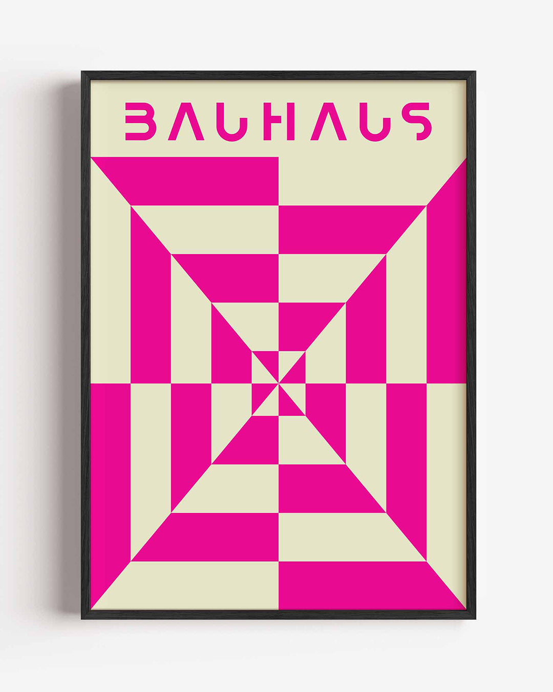 Vormritme en kleur – staande Bauhaus poster als wanddecoratie