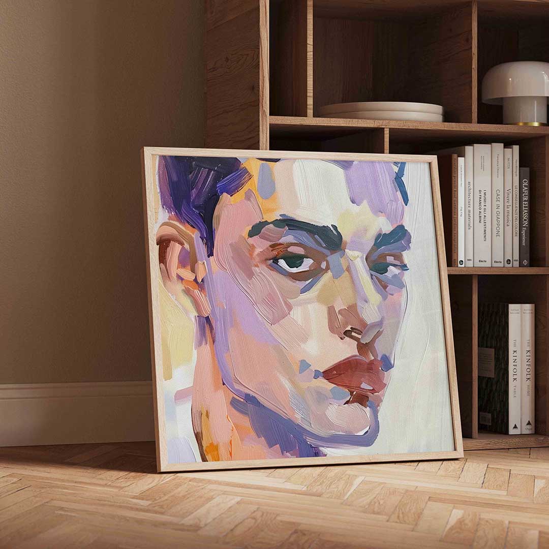Abstract portret – moderne wandkunst als vierkante poster