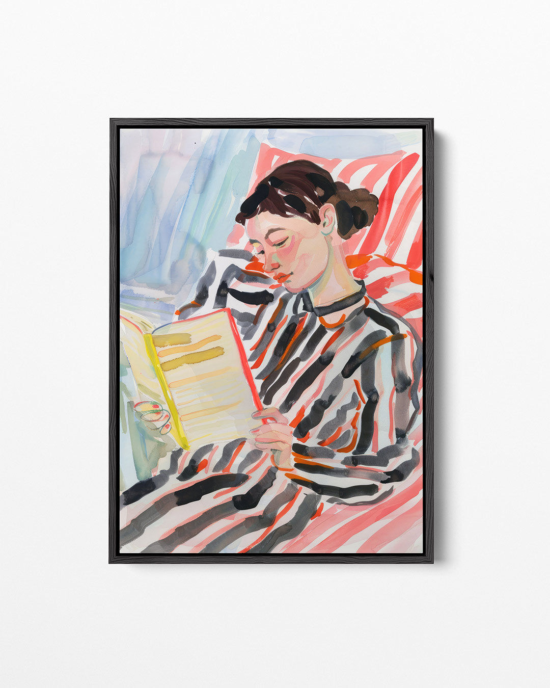 Lezende vrouw – staand wanddecoratie kunstwerk
