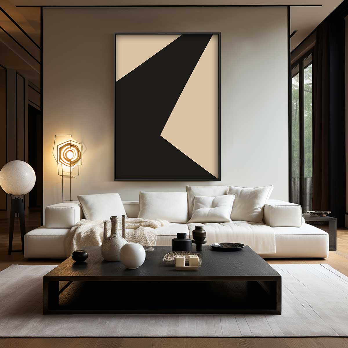 Abstracte Geometrische Composities – modern portret kunstwerk van WallArtistic
