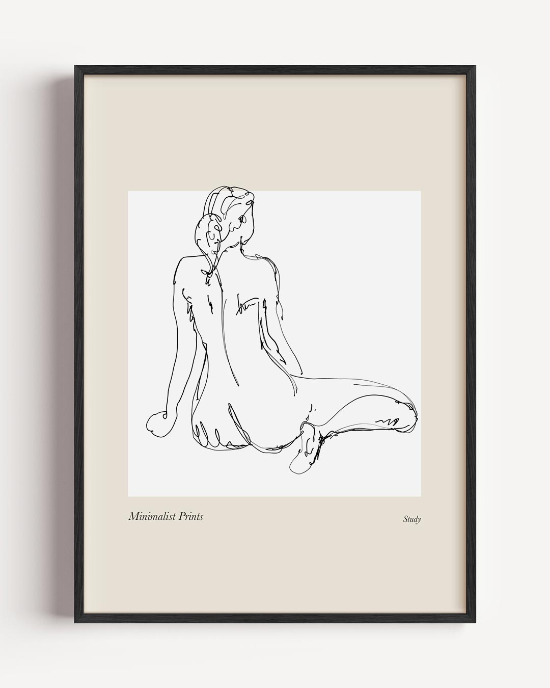 Elegante Minimalistische Lijntekening – lijntekening portret poster als wanddecoratie