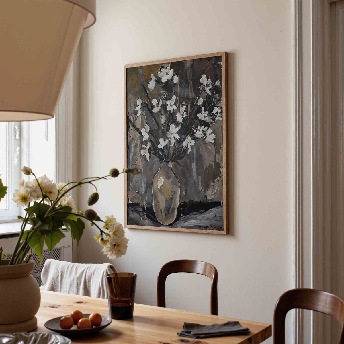 Bloemen in vaas – kunst en design poster in portret formaat
