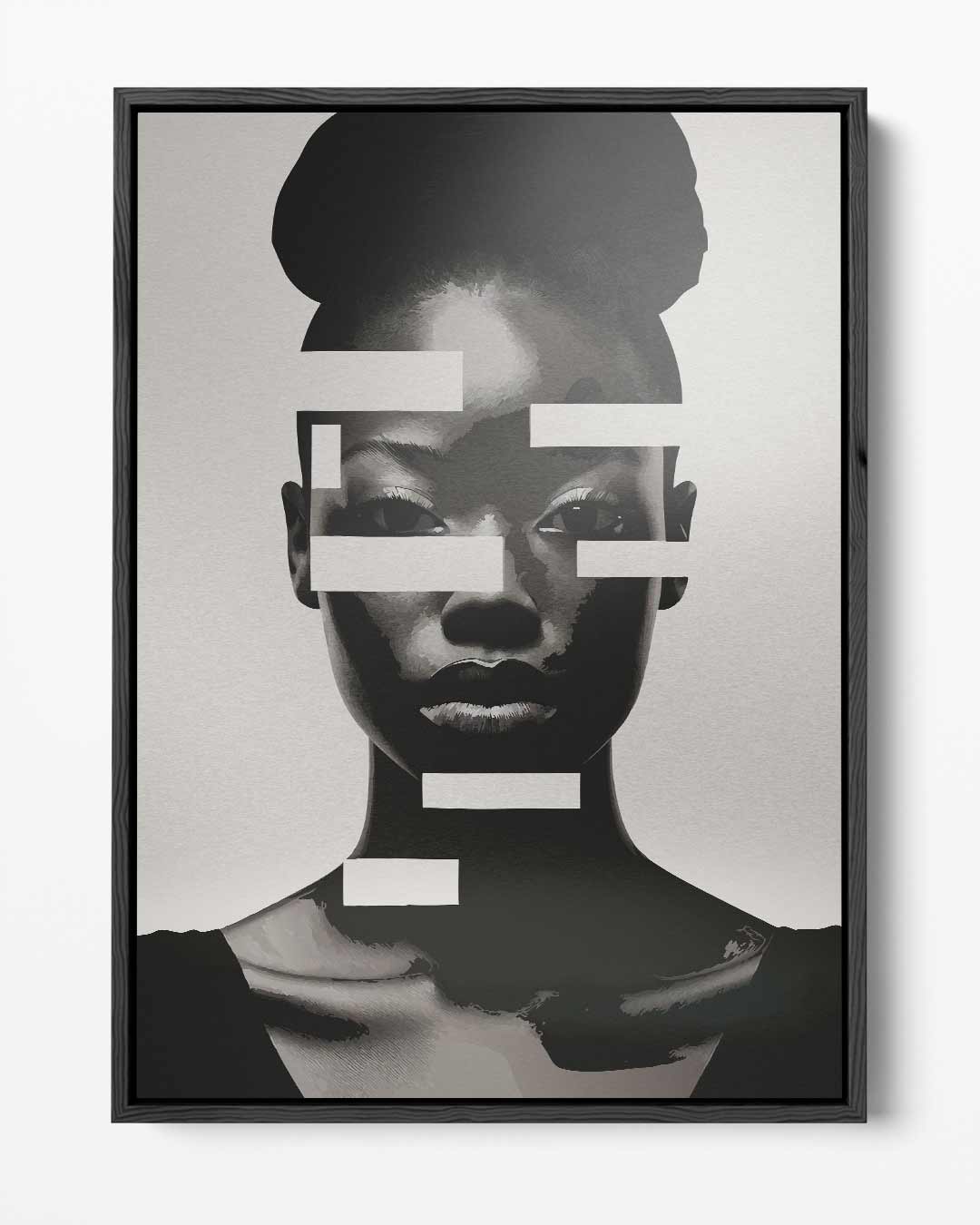 Moderne Gezichtsillusie – portret kunstwerk als wanddecoratie