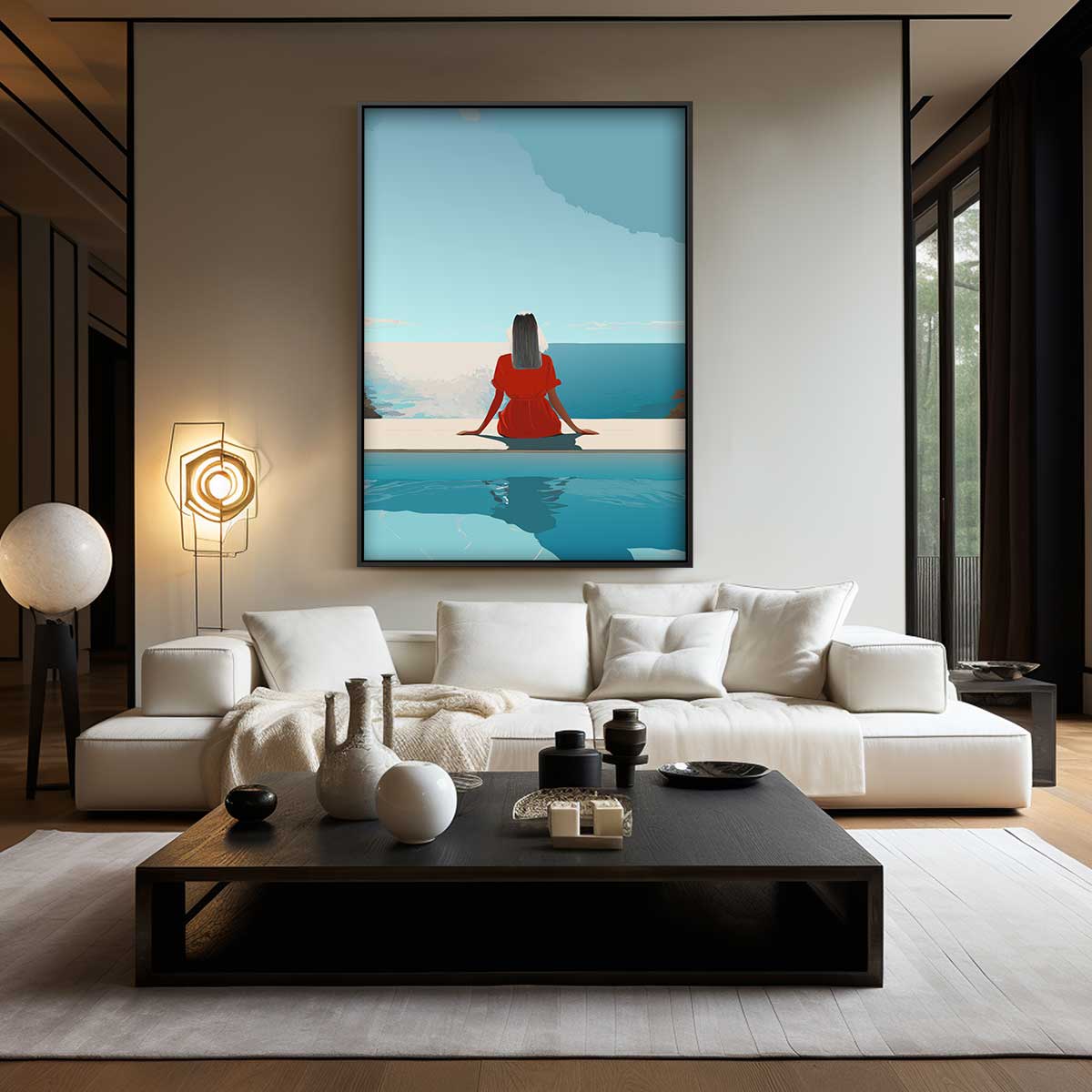 Rust aan de Zee – kunstwerk met zwarte baklijst