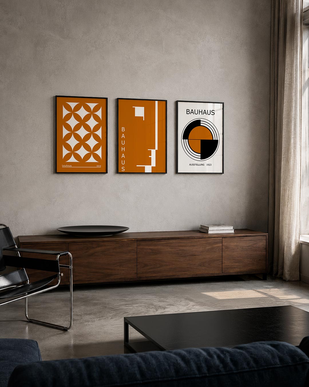 Vormritme en kleur posterset – tweede productweergave – deze posterset in drie delen toont een ritmisch patroon van