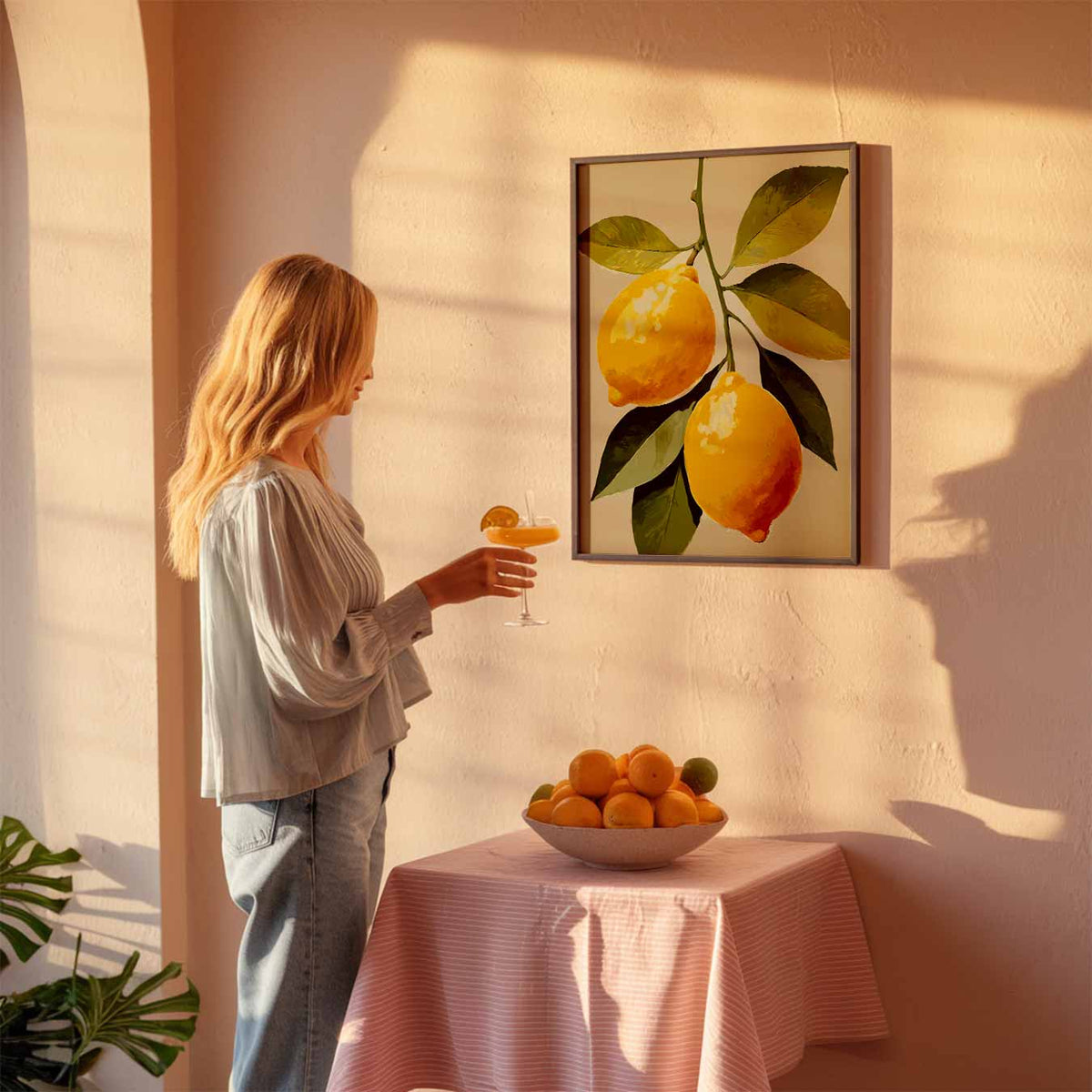 Verfrissende Citrus Kunstposter – keuken poster als sfeervolle staande wanddecoratie