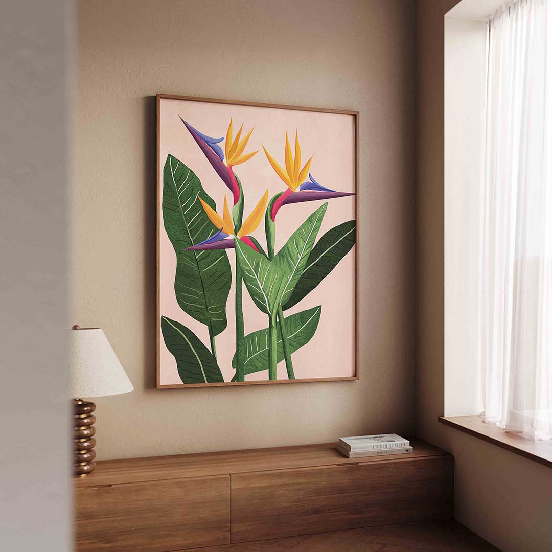 Tropische bloemen – tropische wandkunst als portret poster
