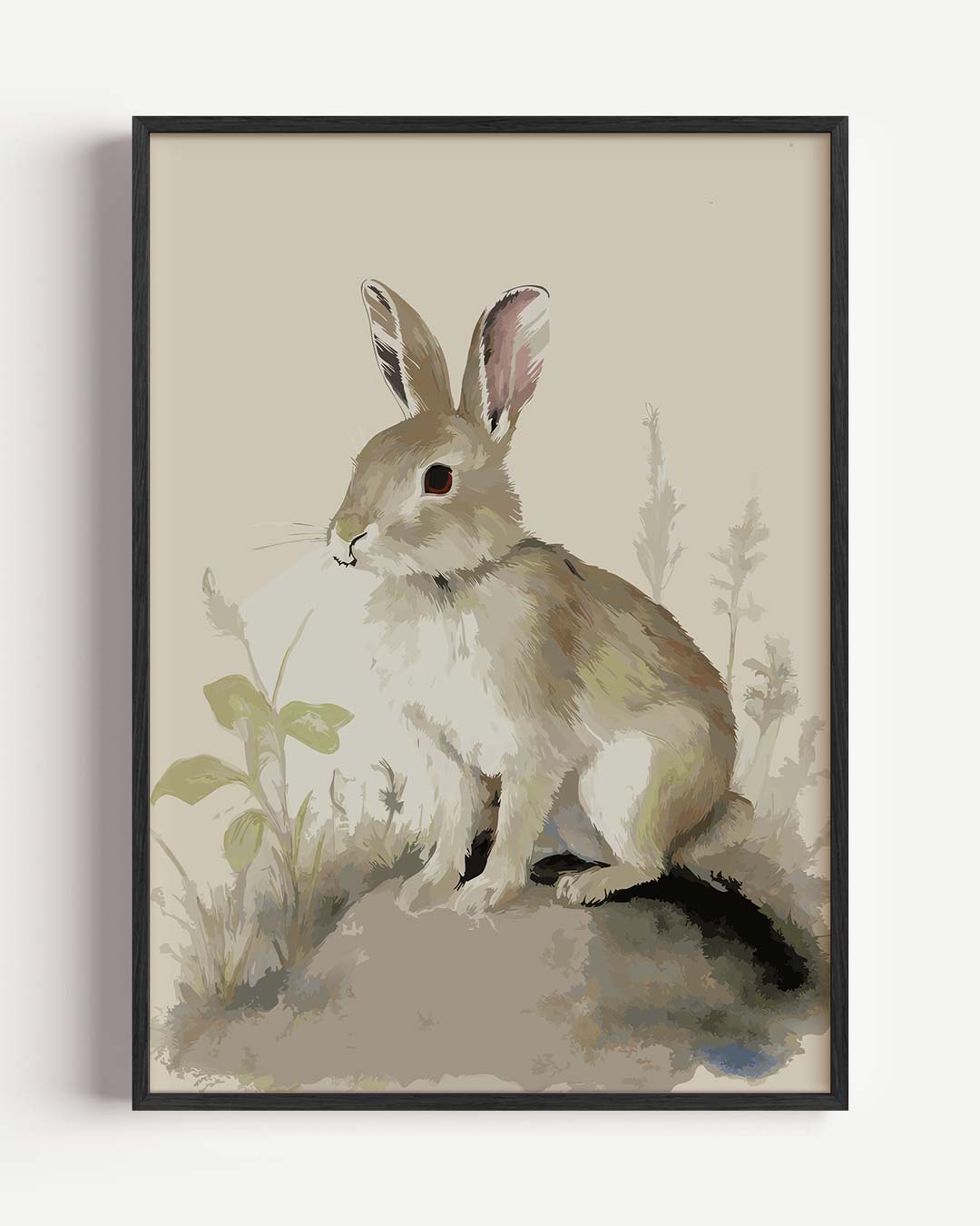 Schattige Konijnenposter – kids portret poster als wanddecoratie