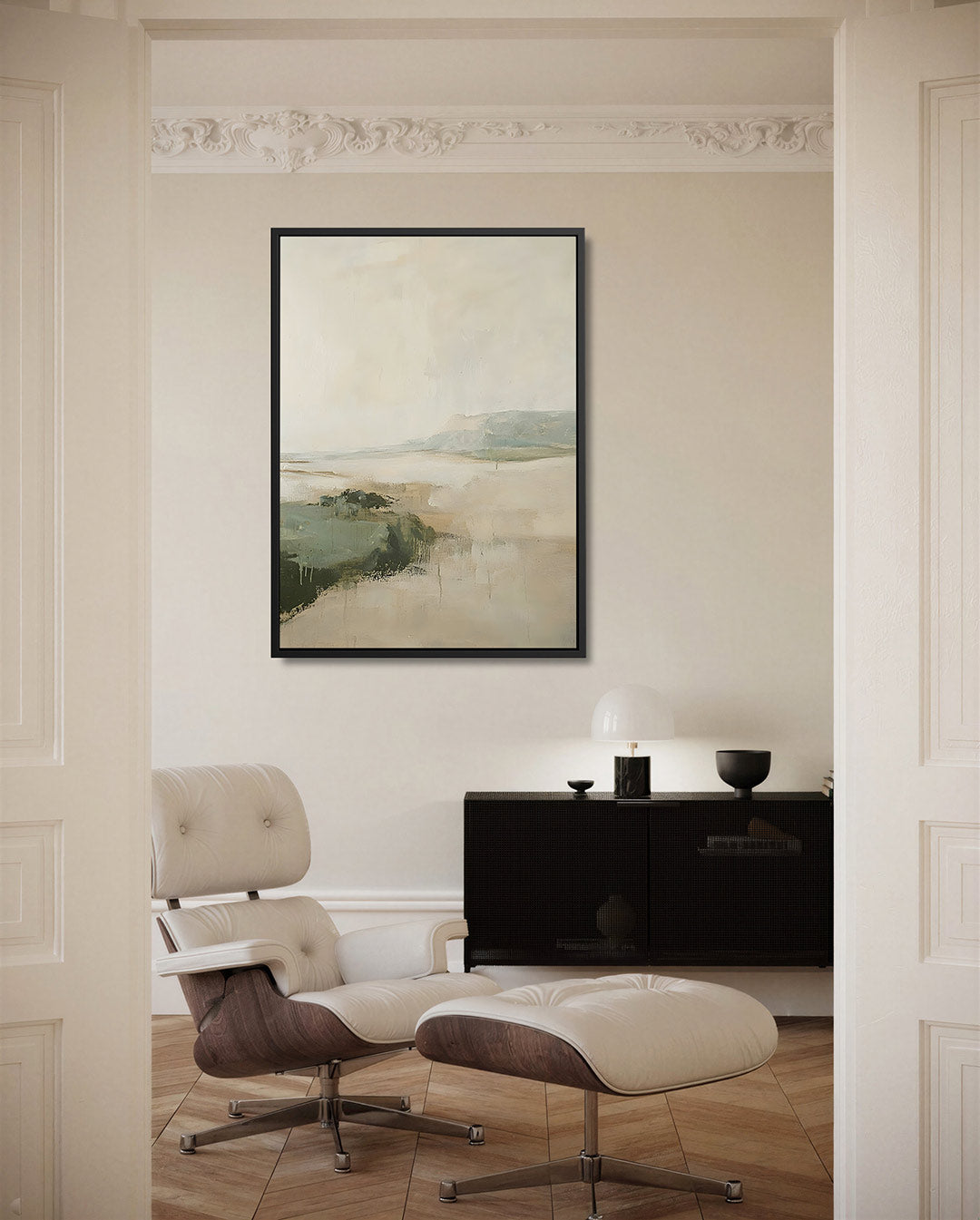 Rustige landschapsweergave – staand wanddecoratie kunstwerk