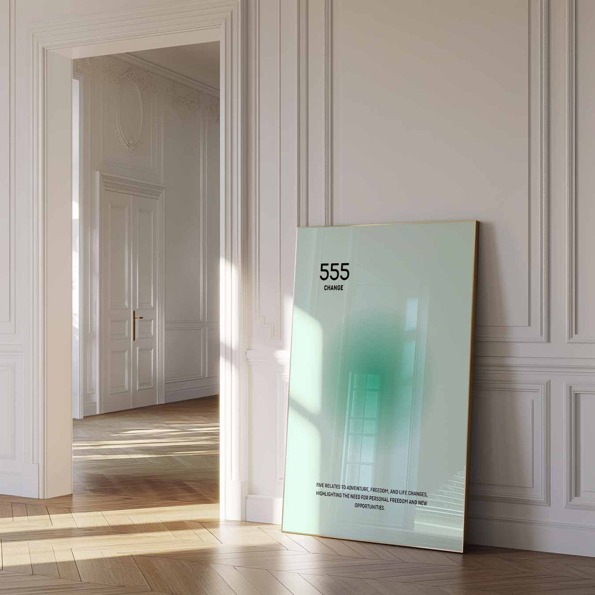 Inspirerende 555 Veranderingsposter – mindful poster in staand formaat