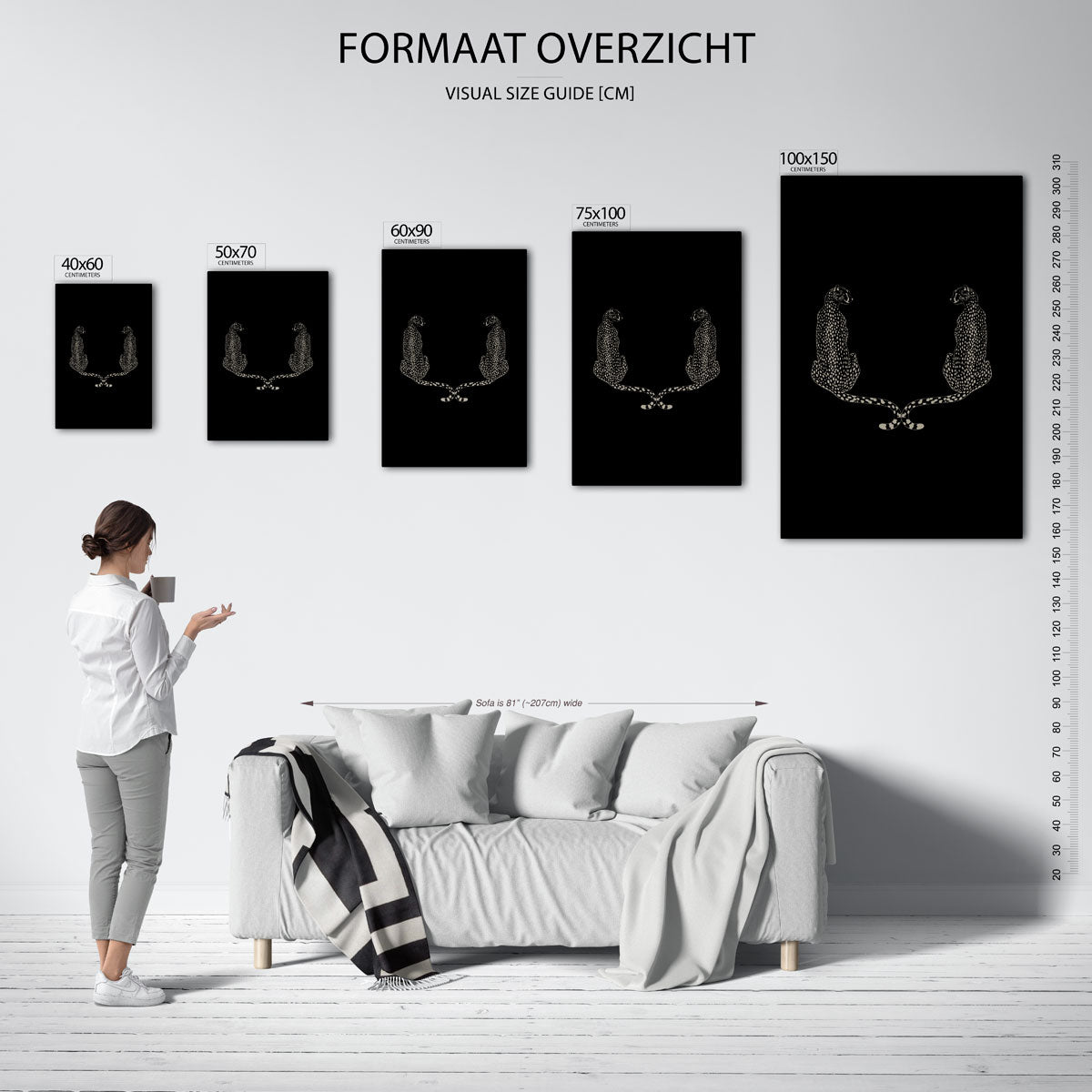 Abstract – staand wanddecoratie kunstwerk