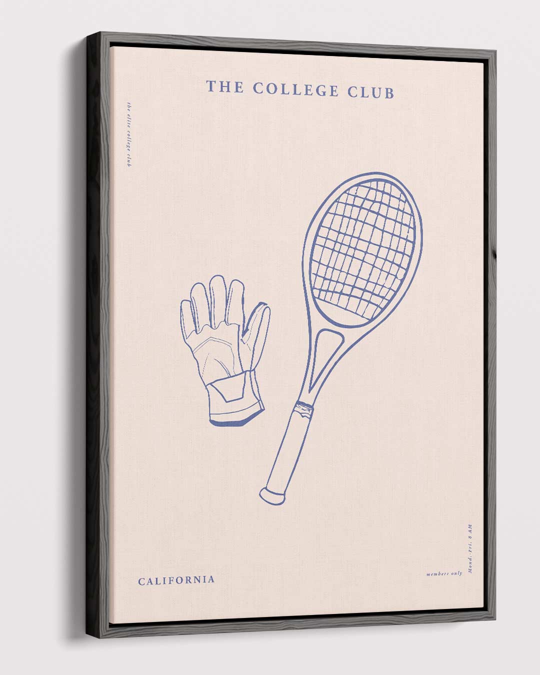 De College Club Print – canvas wanddecoratie in portret formaat
