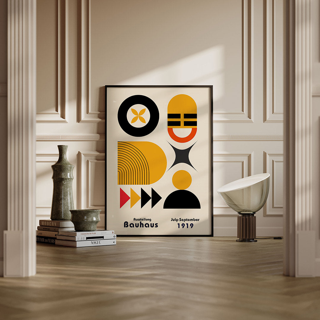 Vormen en vlakkenspel – moderne Bauhaus wandkunst als poster