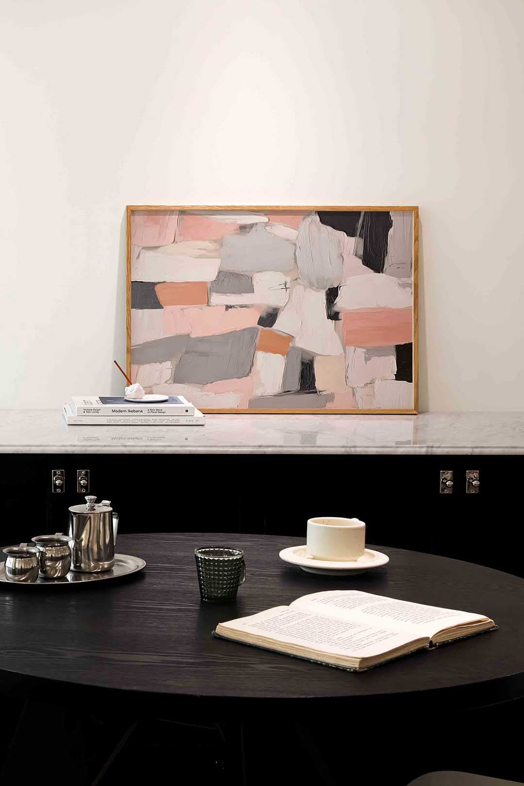 Abstracte vormen – abstracte poster in liggend formaat