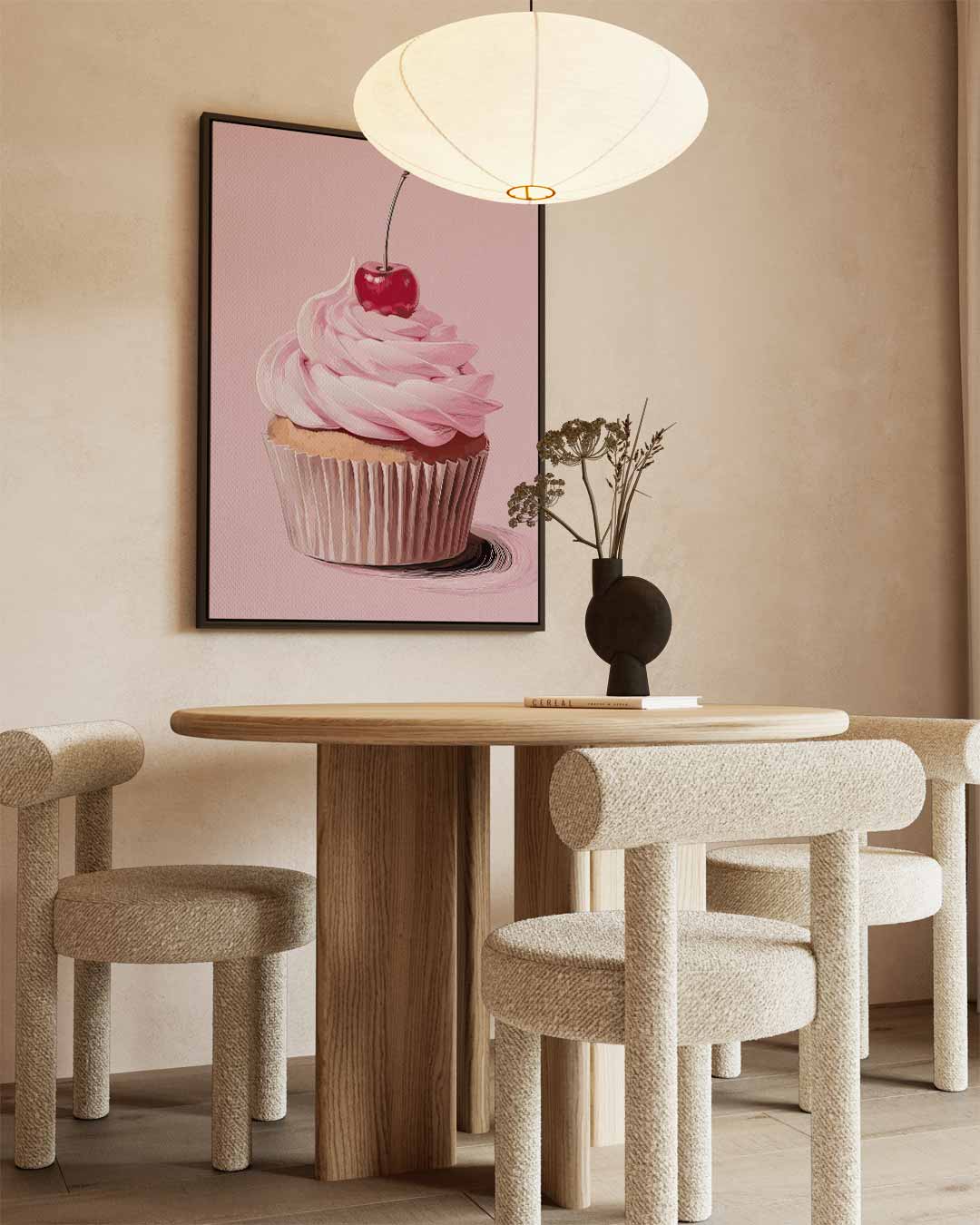 Cupcake Liefde – canvas wanddecoratie in portret formaat