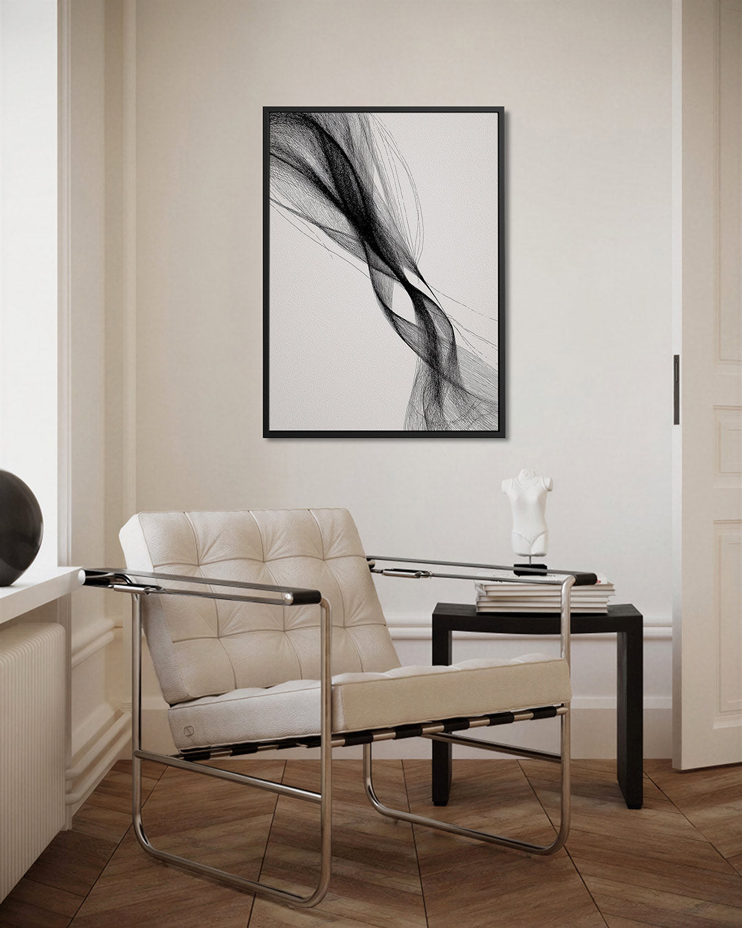 Dynamische lijnen – kunstwerk als stijlvolle wanddecoratie