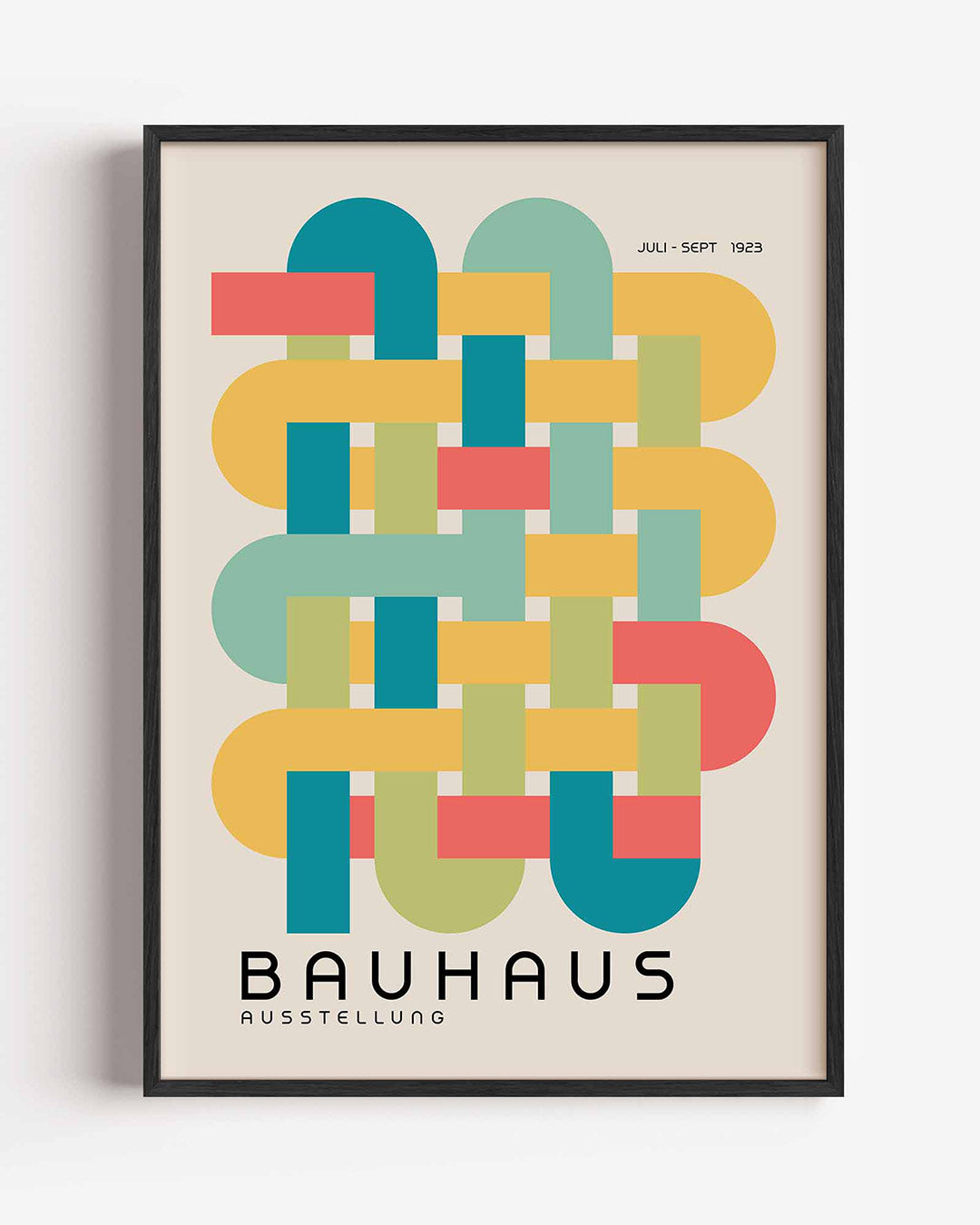 Vormweefsel – staande Bauhaus poster als wanddecoratie