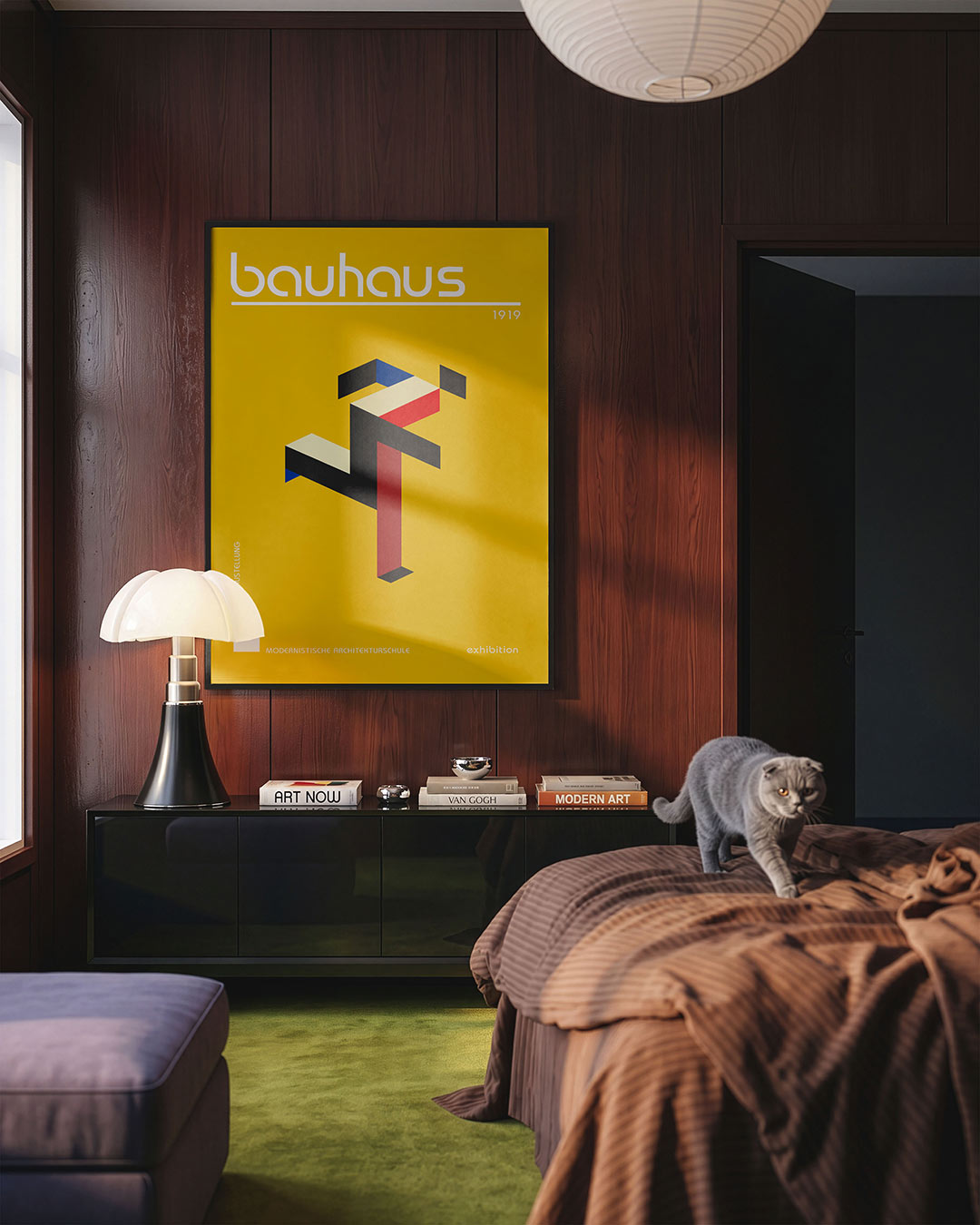 Vorm en kleur – geometrische Bauhaus poster in staand formaat