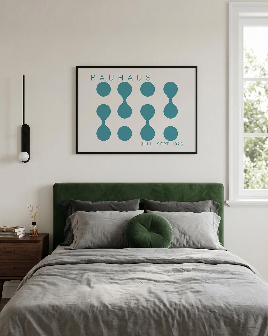 Vorm en ritme – liggende Bauhaus poster voor aan de muur
