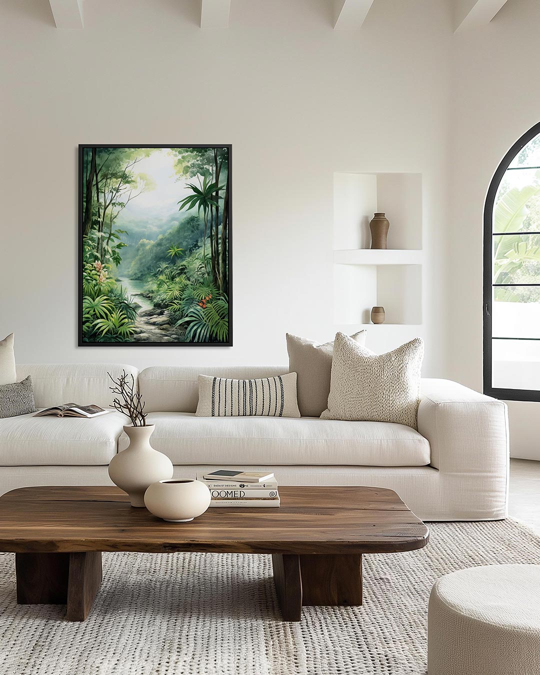 Tropisch boslandschap – staand wanddecoratie kunstwerk