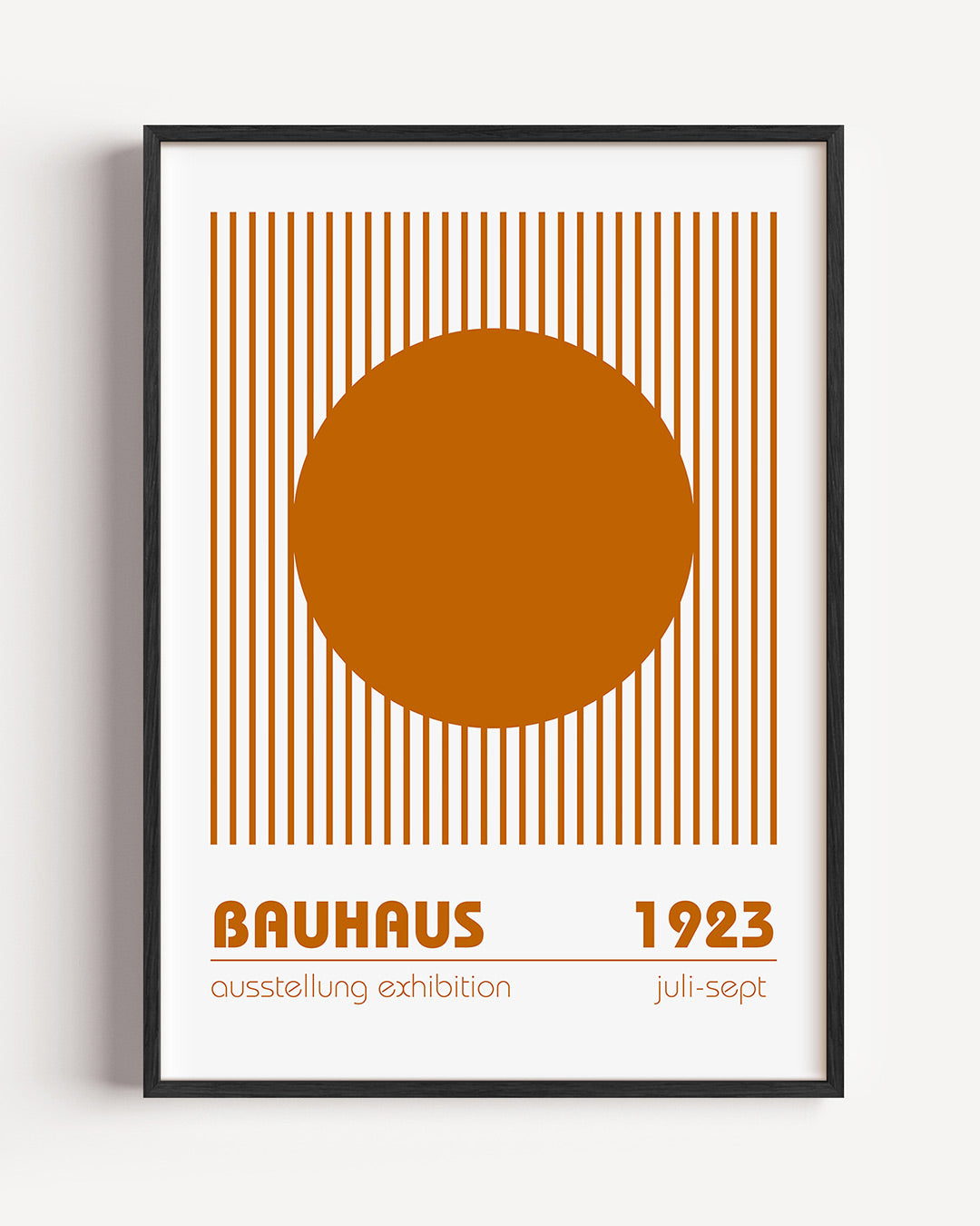 Cirkel en lijnen – staande Bauhaus poster als wanddecoratie