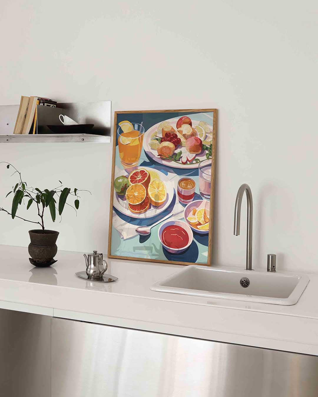 Fruit en drankjes – keukenposter in staand formaat