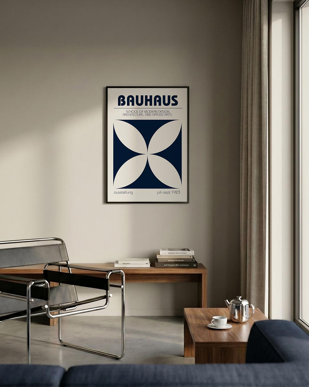 Vorm en balans – staande Bauhaus poster voor aan de muur