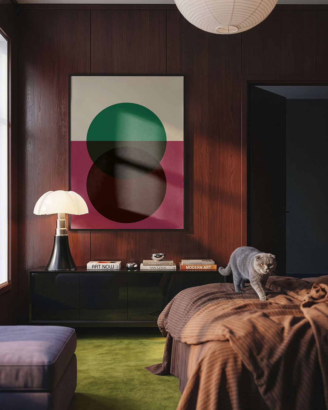 Vormen en vlaken – geometrische Bauhaus poster in staand formaat