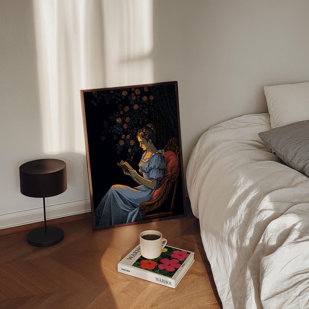 Dromerige Leeshoek – staande zomer wanddecoratie van WallArtistic