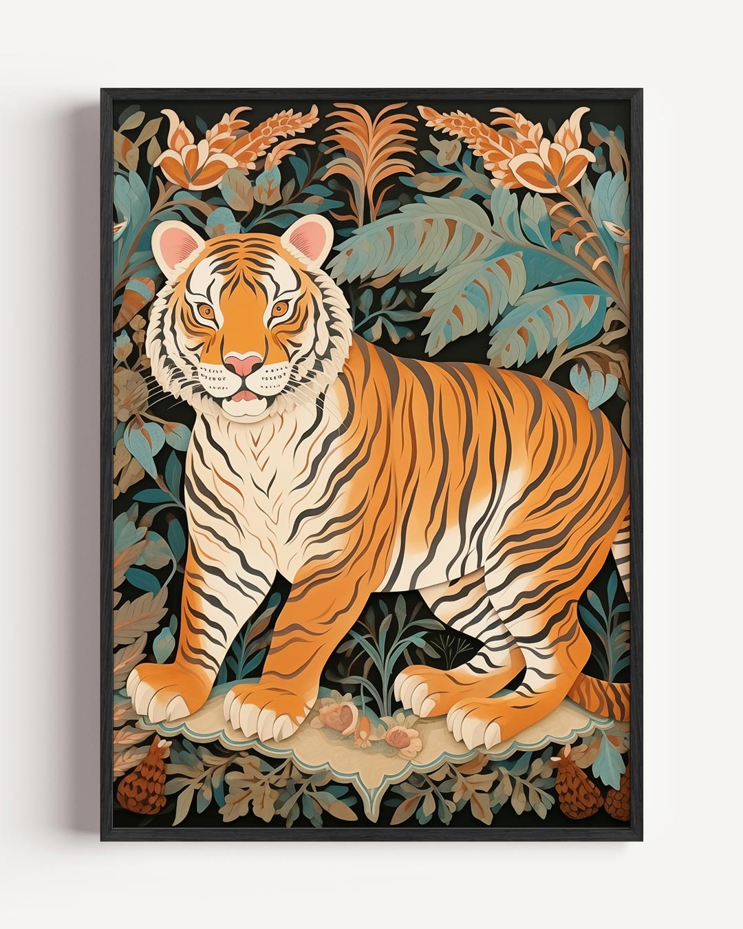 Stoere Tijger Jungle – dieren portret poster als wanddecoratie