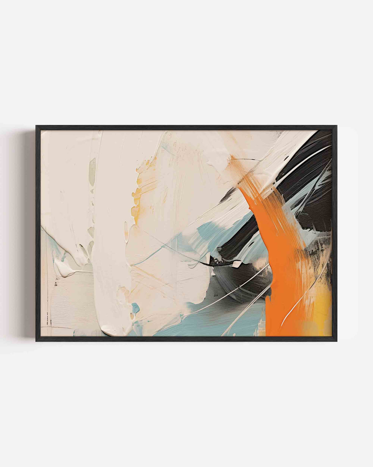 Abstracte penseelstreken – kleurrijke abstracte landscape poster als wanddecoratie