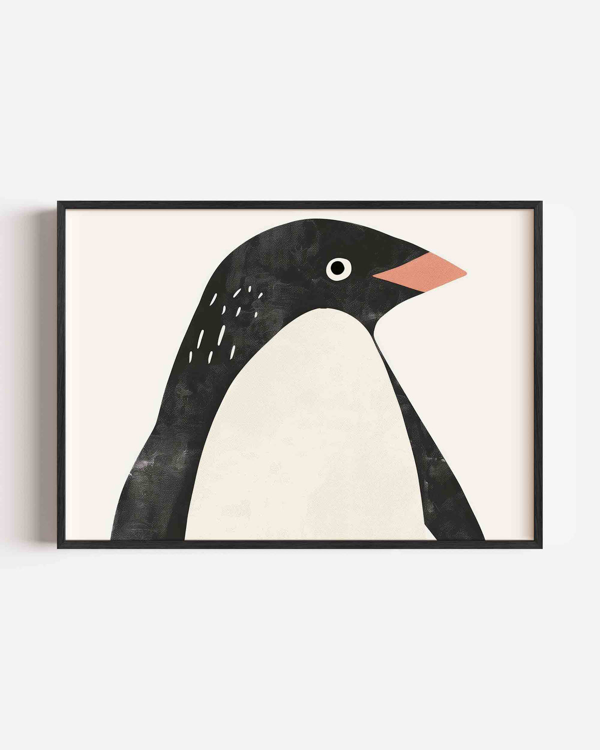 Pinguïn profiel – landscape kinderposter als wanddecoratie