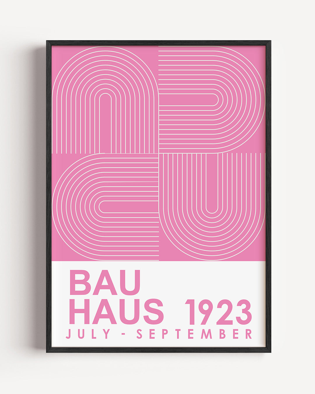 Lijnen en vlakkenspel – staande Bauhaus poster als wanddecoratie