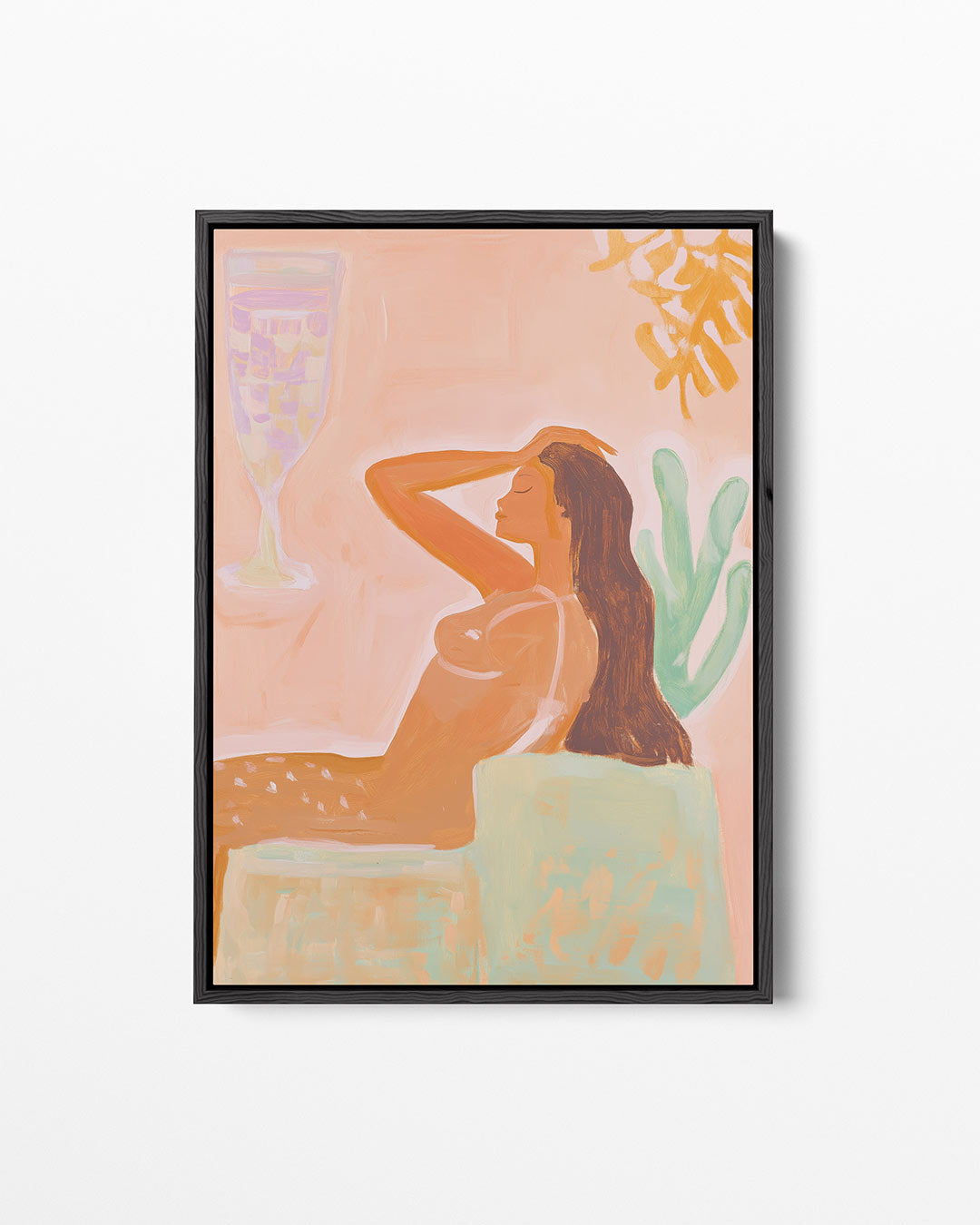 Dromerige zomerfiguur – staand wanddecoratie kunstwerk