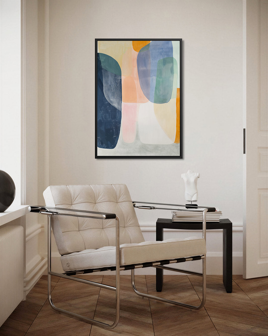 Organische kleurencompositie – staand wanddecoratie kunstwerk