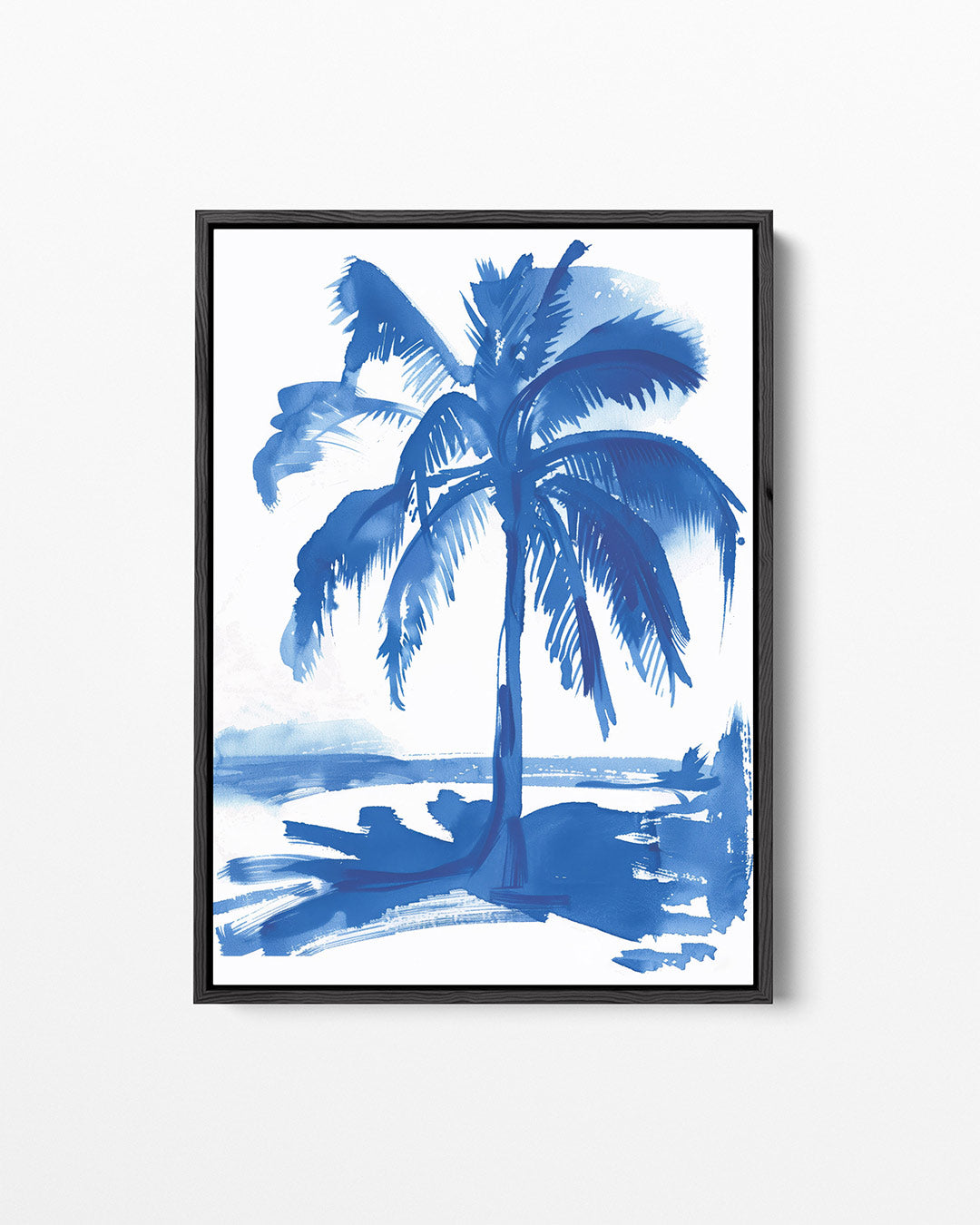 Blauwe palmboom – staand wanddecoratie kunstwerk