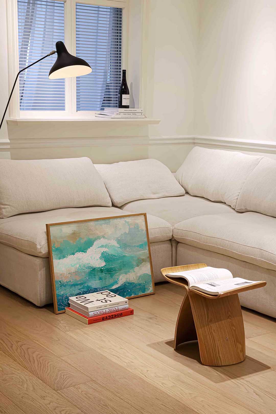 Golven in turquoise – abstracte wandkunst als landscape poster