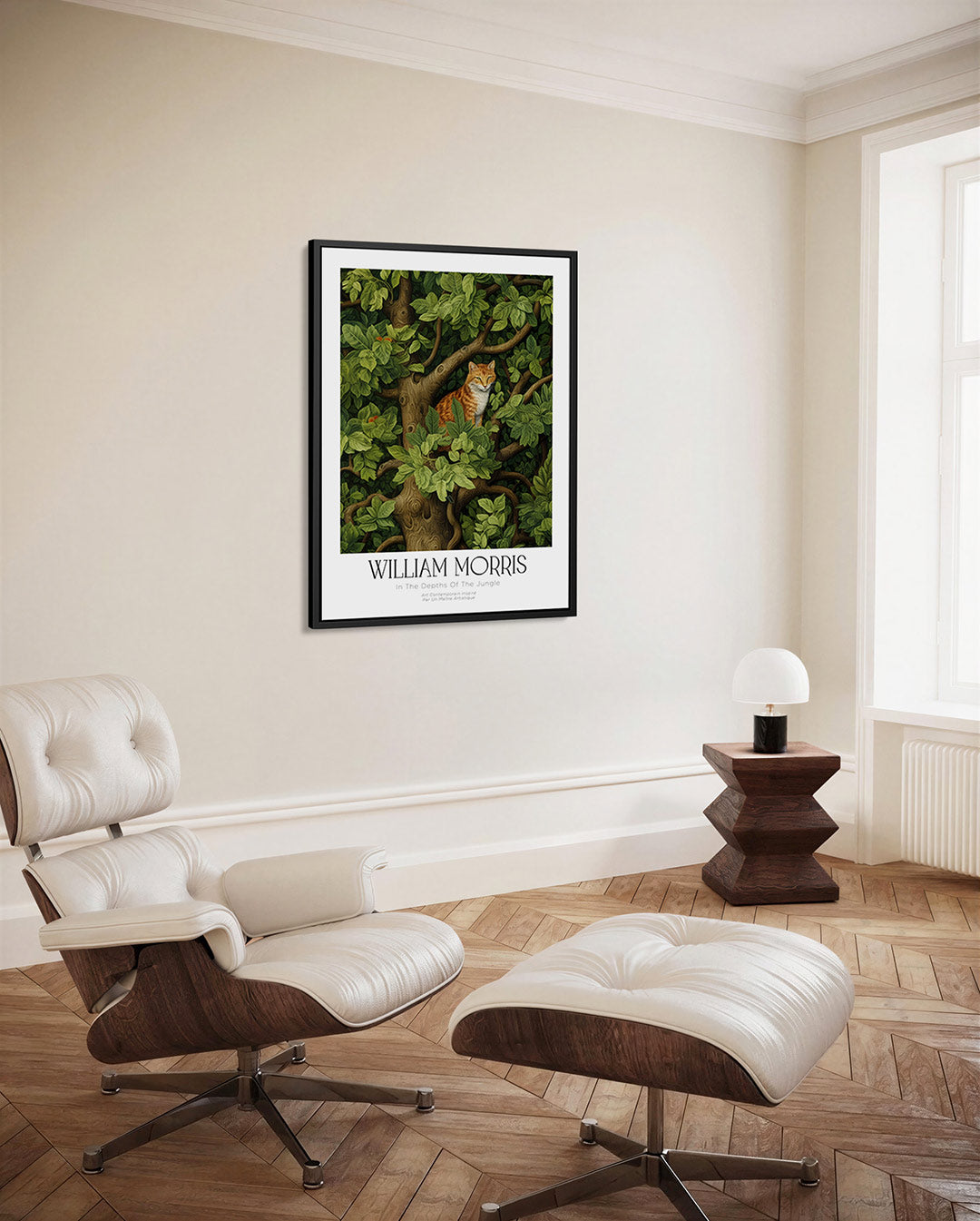 Kat in boom – decoratief kunstwerk voor aan de muur