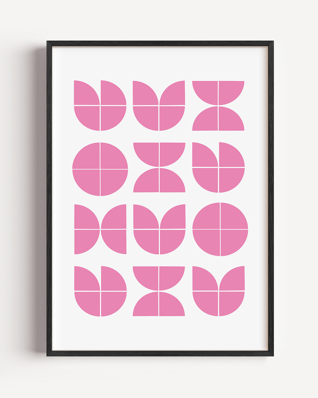 Vormritme en kleur – staande Bauhaus poster als wanddecoratie