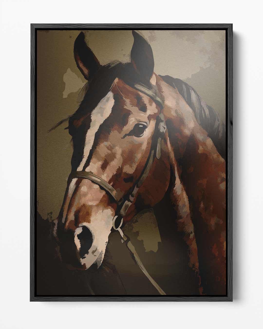 Majestueuze Paardenportret – portret kunstwerk als wanddecoratie