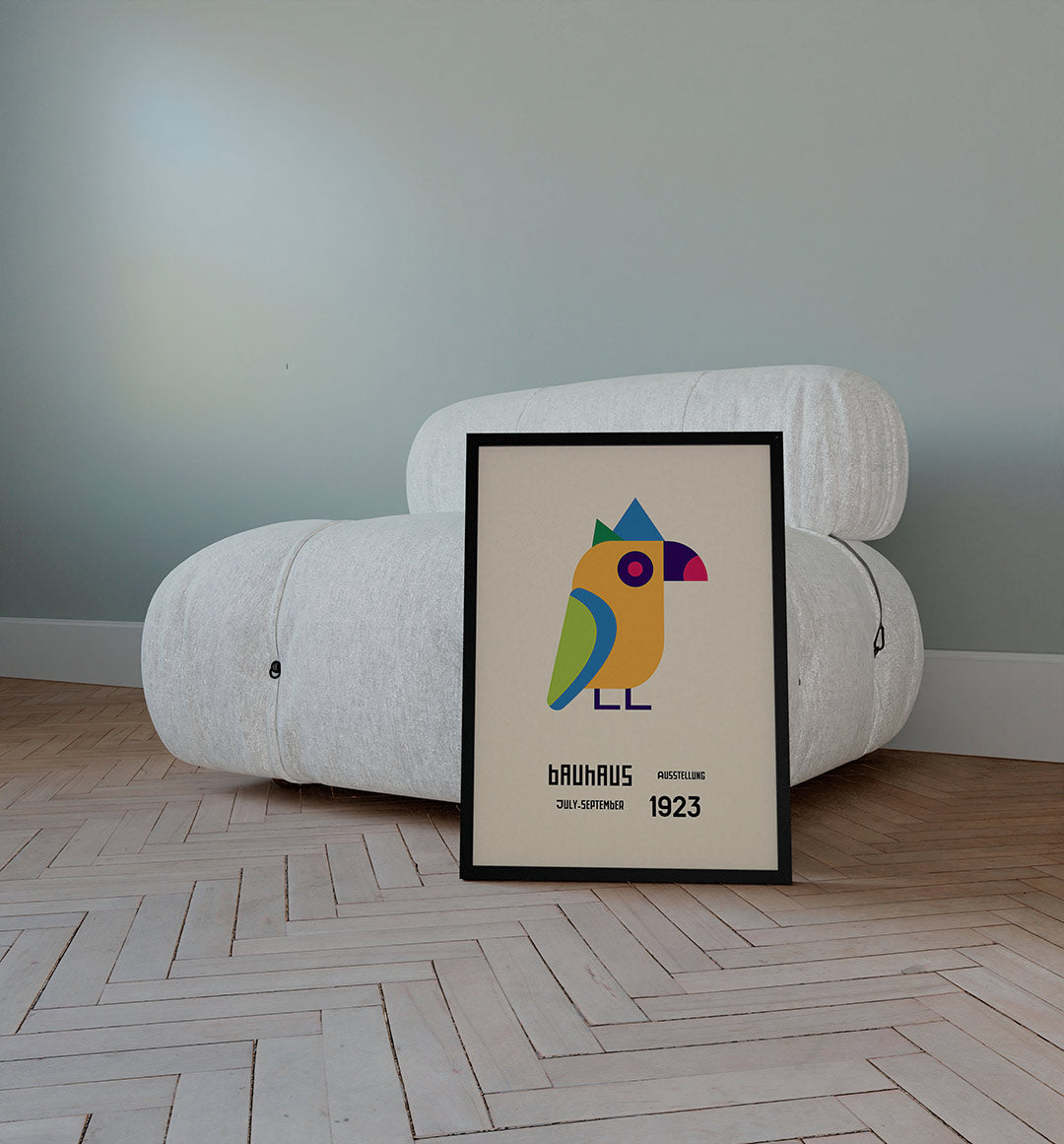 Vorm en kleur – staande Bauhaus poster voor aan de muur