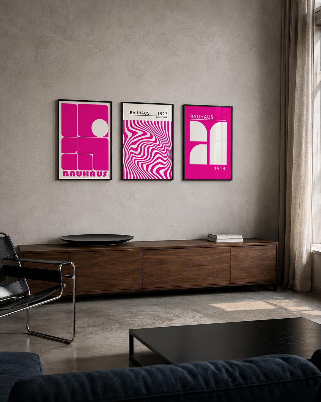 Vorm en kleur driedelige posterset – deze posterset in drie delen toont een speelse combinatie