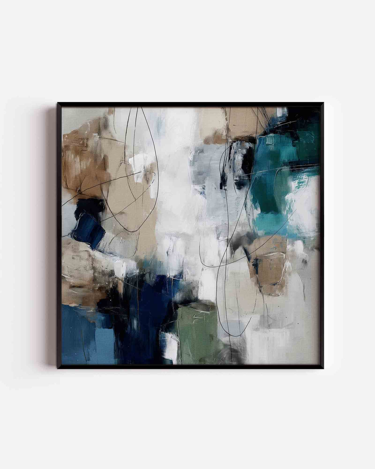 Abstracte vormen – abstracte vierkante poster als wanddecoratie