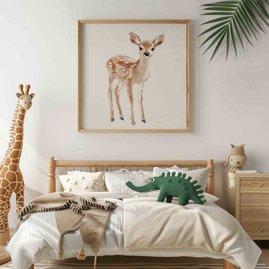 Hertje – vierkante kinderkamer wanddecoratie van WallArtistic