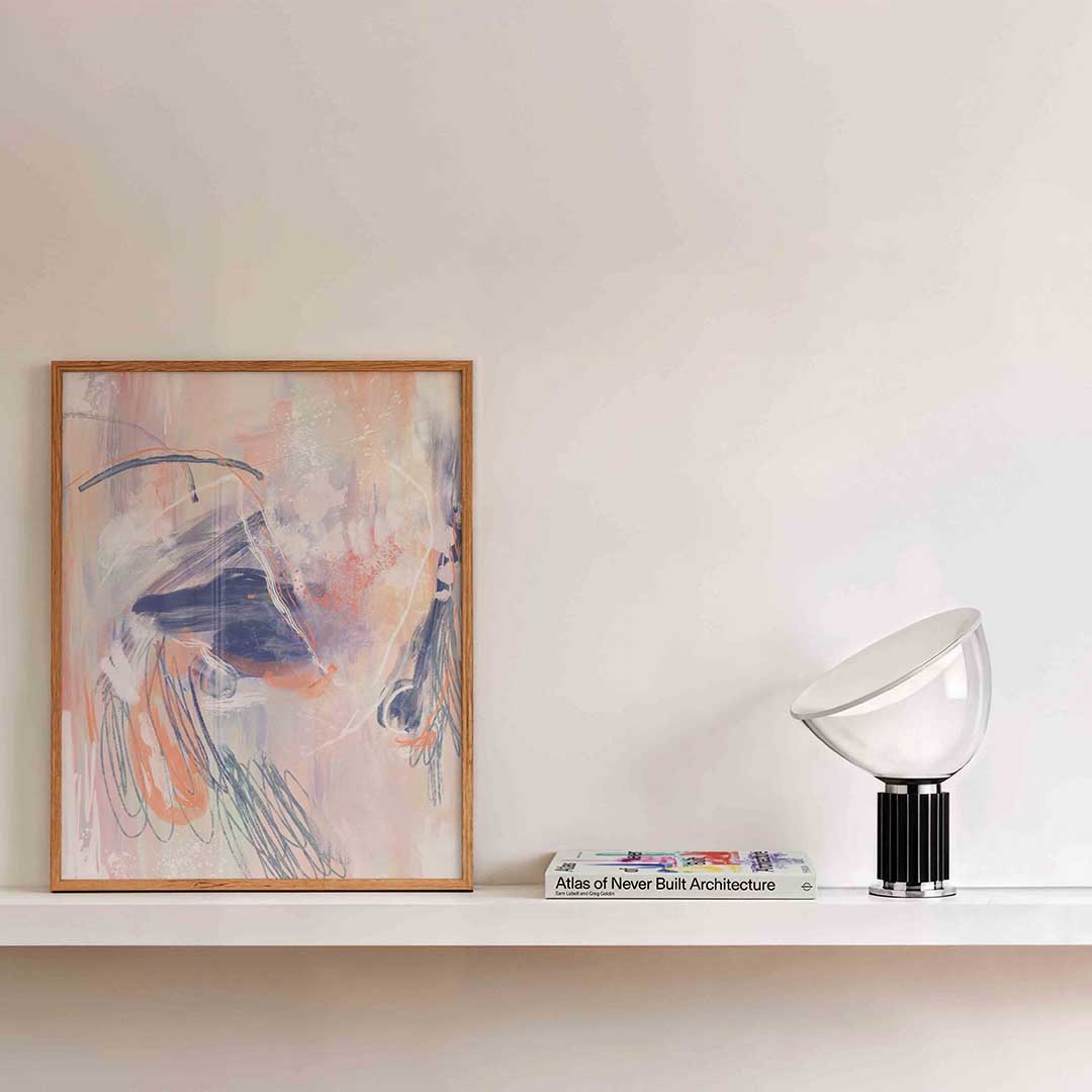 Abstracte vormen – kleurrijke illustratie als portret poster