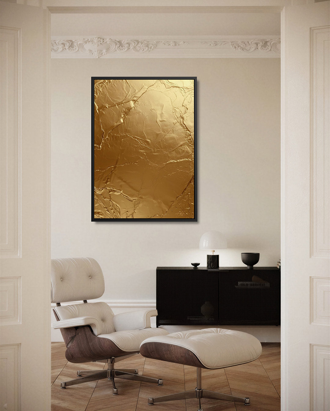 Gouden textuur – staand wanddecoratie kunstwerk