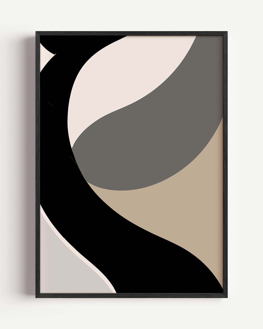 Moderne Abstracte Werveling – kleurrijke abstracte portret poster als wanddecoratie
