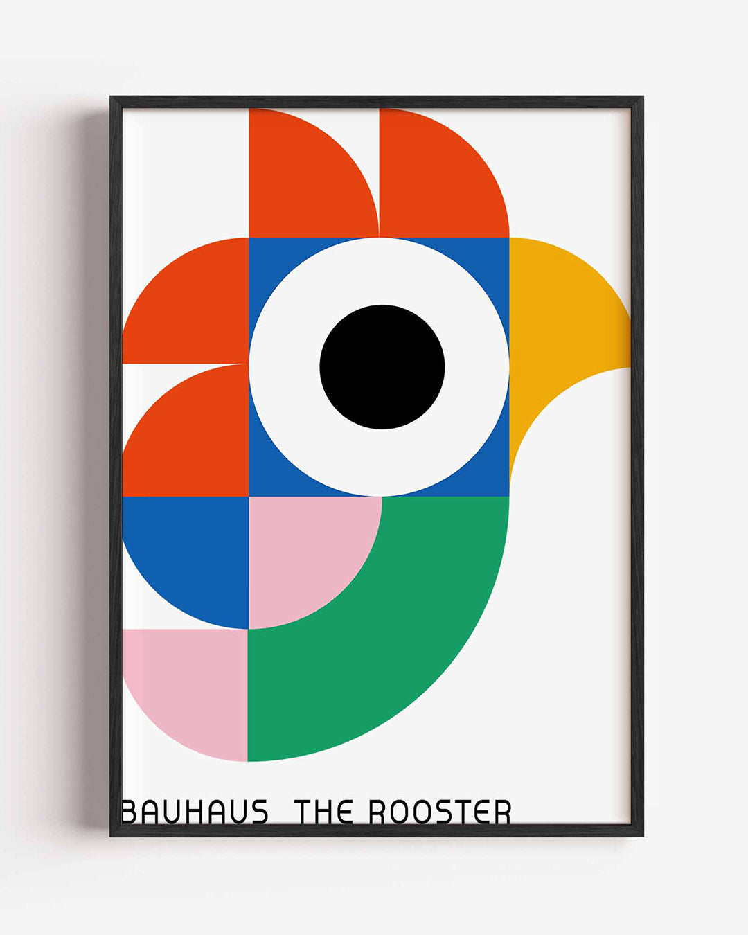 Vorm en kleurvlakken – staande Bauhaus poster als wanddecoratie