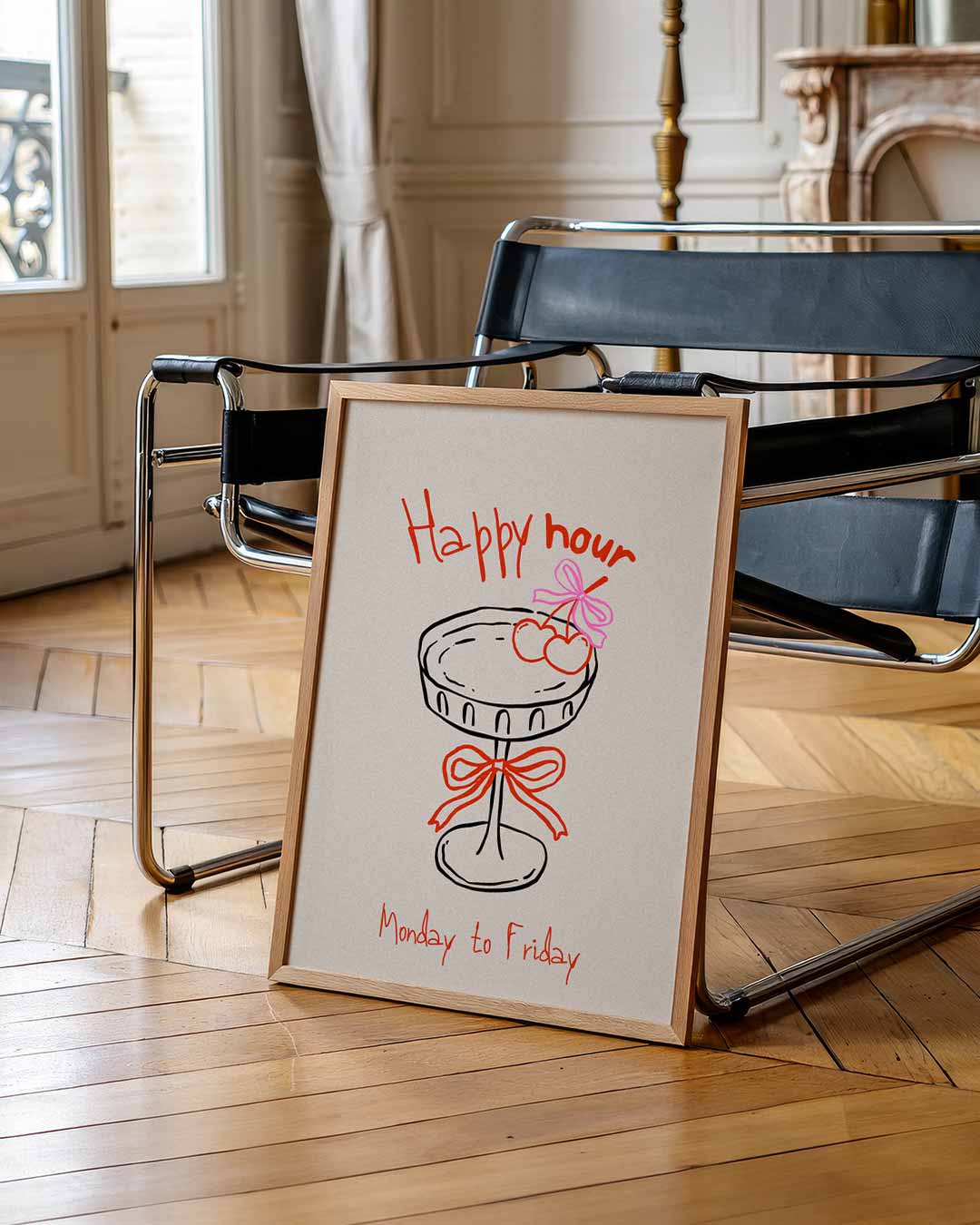 Happy Hour – zomerse wandkunst als portret poster
